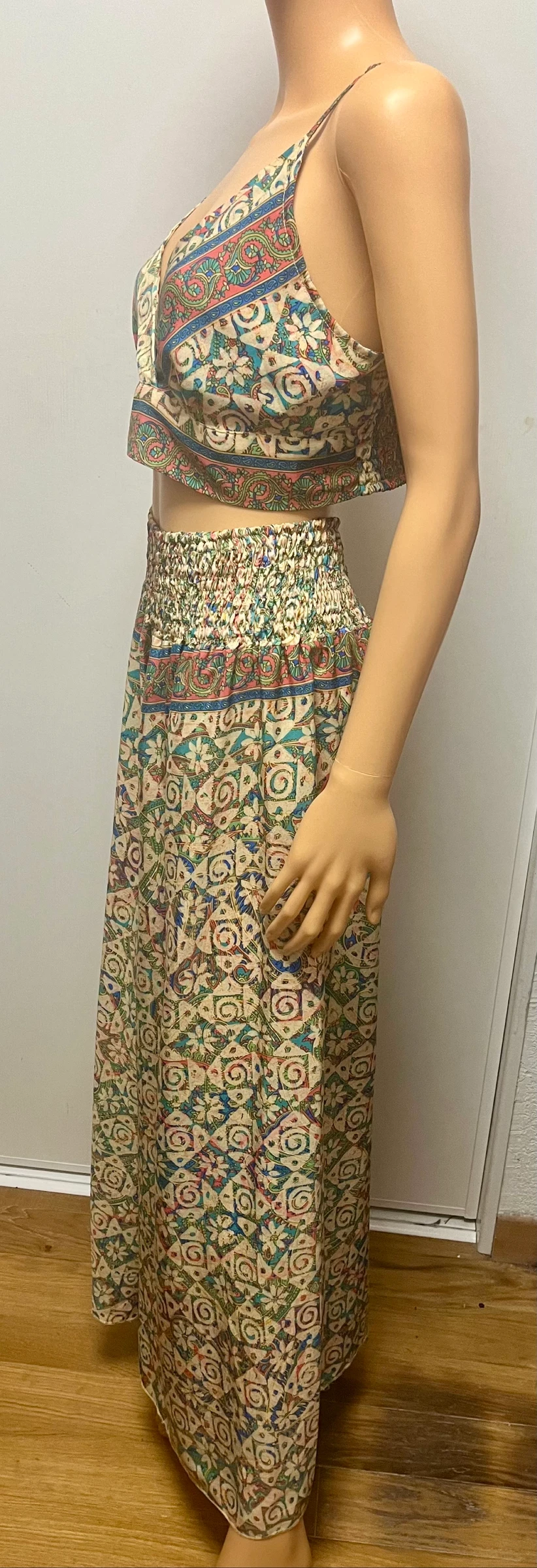 Conjunto de blusa y pantalón de seda – photo 4